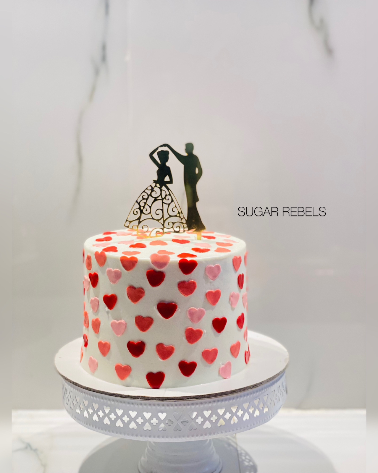 Customized engagement cake - The Baker's Table